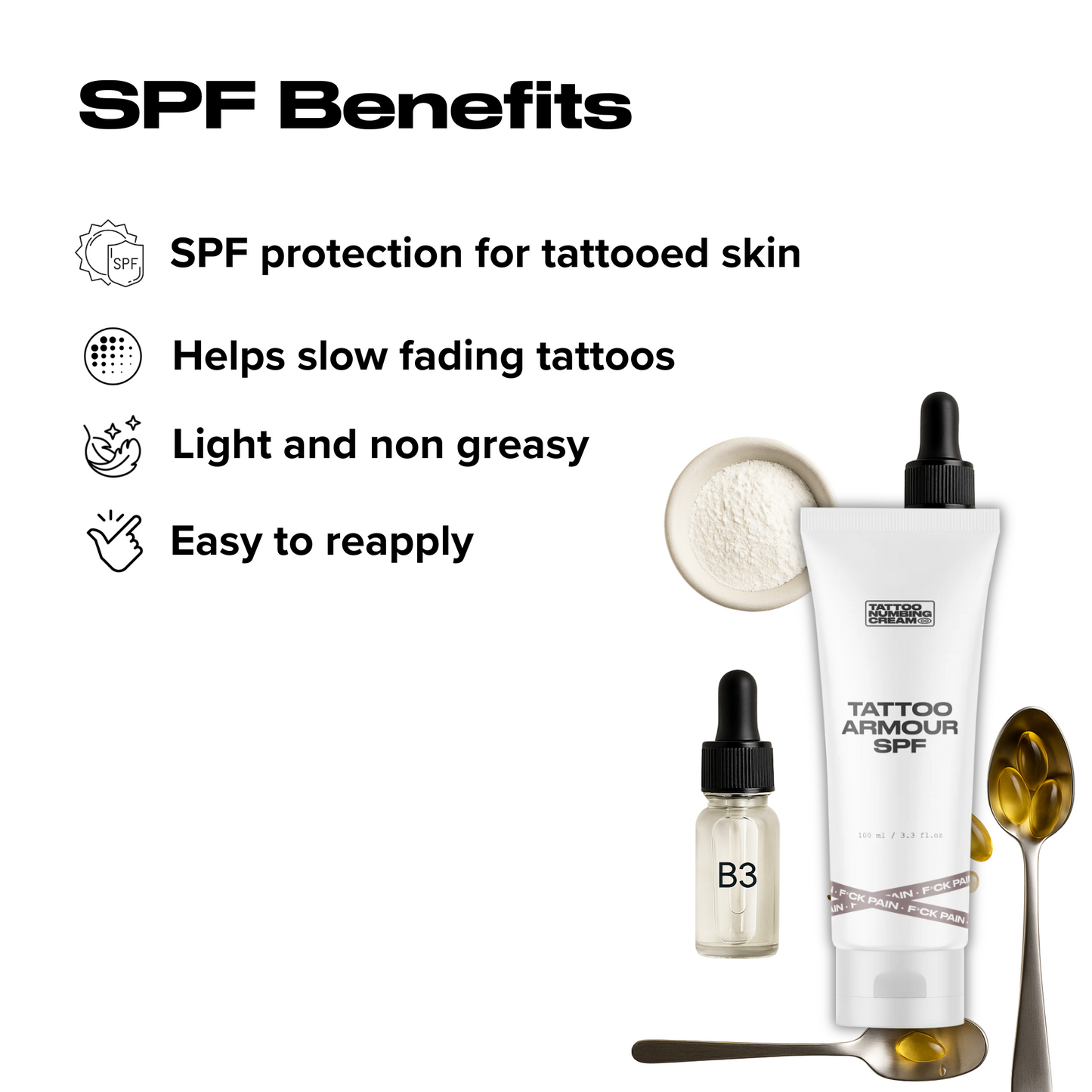 Tattoo Armour 30+ SPF - Tattoo Numbing Cream Co.