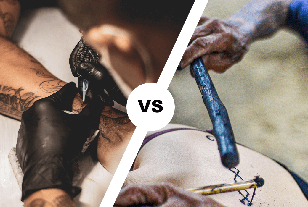 Tattoo Numbing Cream Co Machine Tattoo vs Hand Poke Tattoo