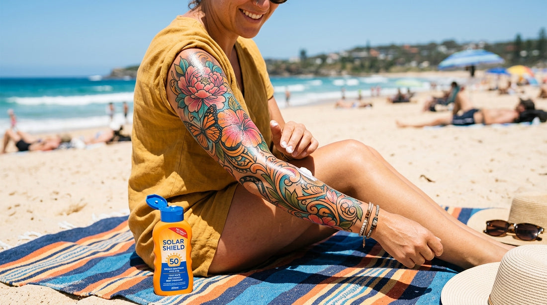 Does Sunscreen Protect Tattoos? The Complete SPF Guide for Tattooed Skin (2026) — Tattoo Numbing Cream Co.