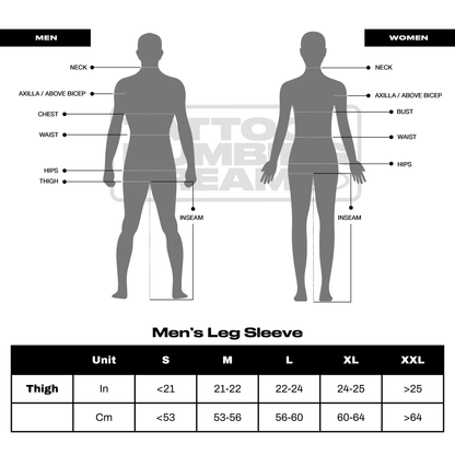 Men's Leg Sleeve & XL Cream Bundle - Tattoo Numbing Cream Co.