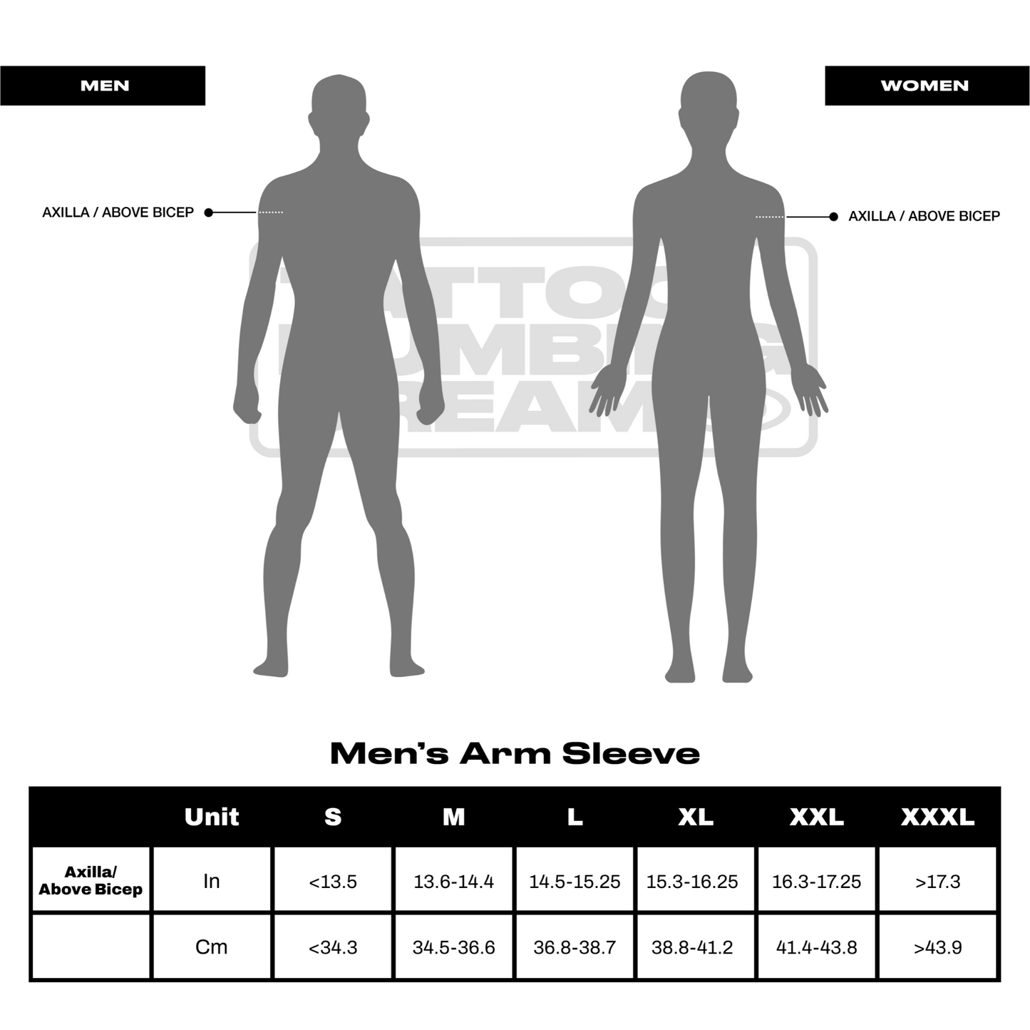 Men's Arm Sleeve & XL Cream Bundle - Tattoo Numbing Cream Co.