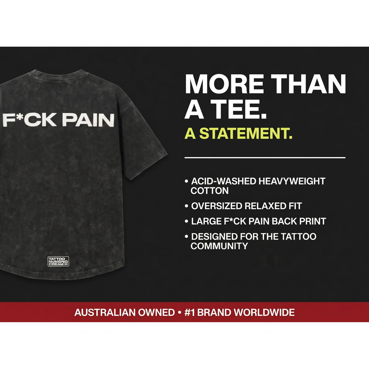 F*CK PAIN Merch Bundle — More Than A Tee A Statement features callout