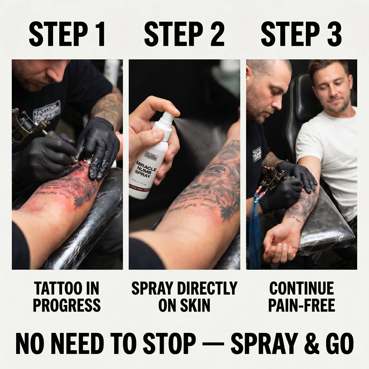 Miracle Numb Spray - Tattoo Numbing Cream Co.