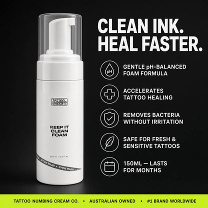 Keep It Clean Foam - Tattoo Numbing Cream Co.