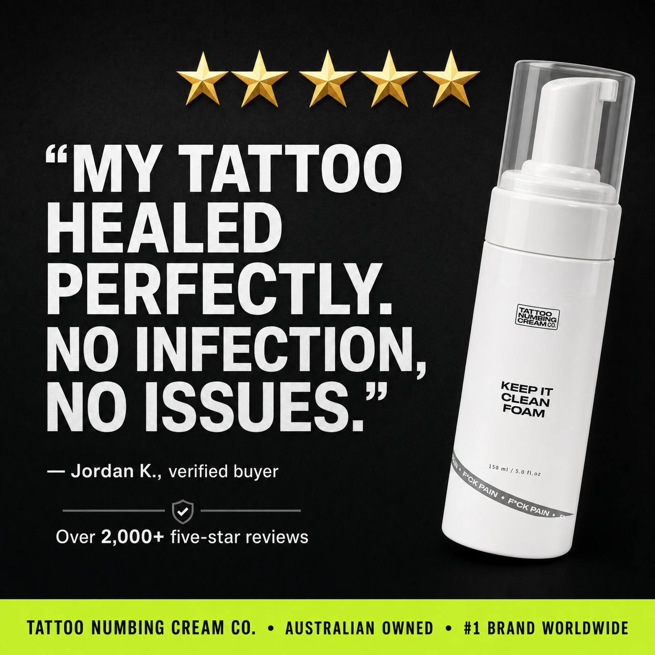 Keep It Clean Foam - Tattoo Numbing Cream Co.