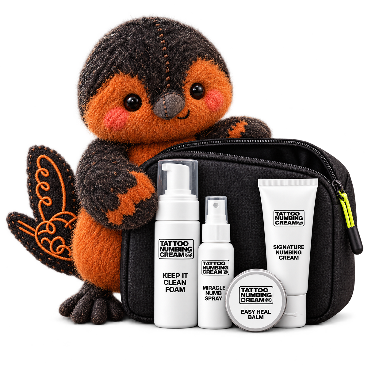 Petey the Pitohui with the Ultimate Tattoo Bundle