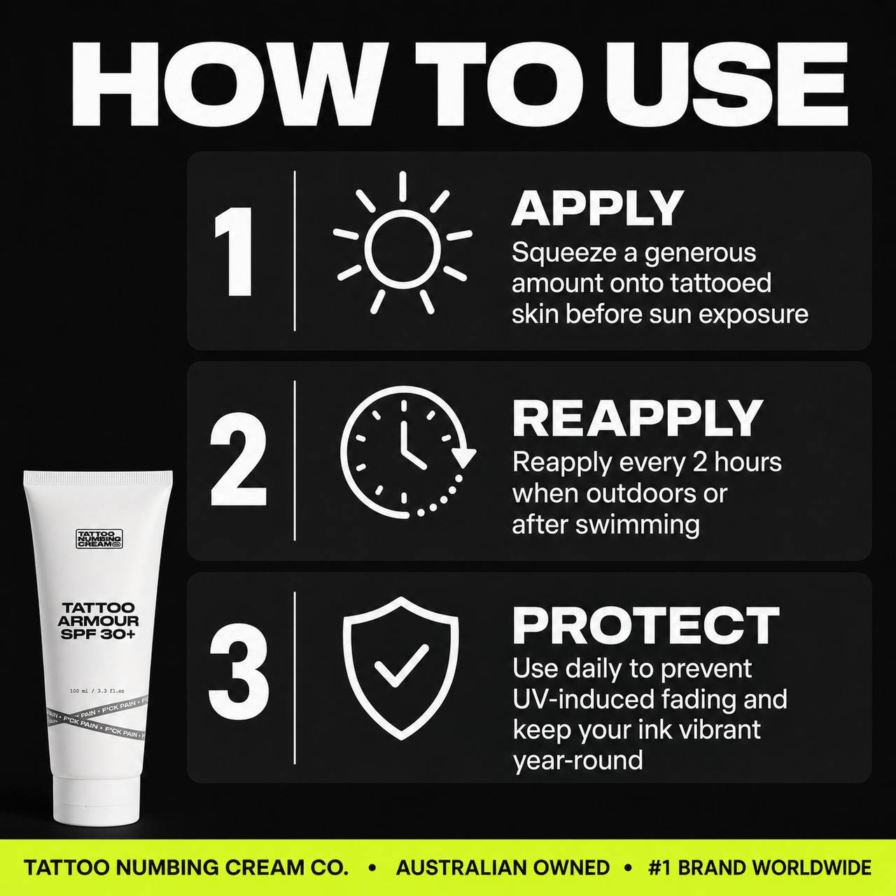 Tattoo Armour 30+ SPF - Tattoo Numbing Cream Co.
