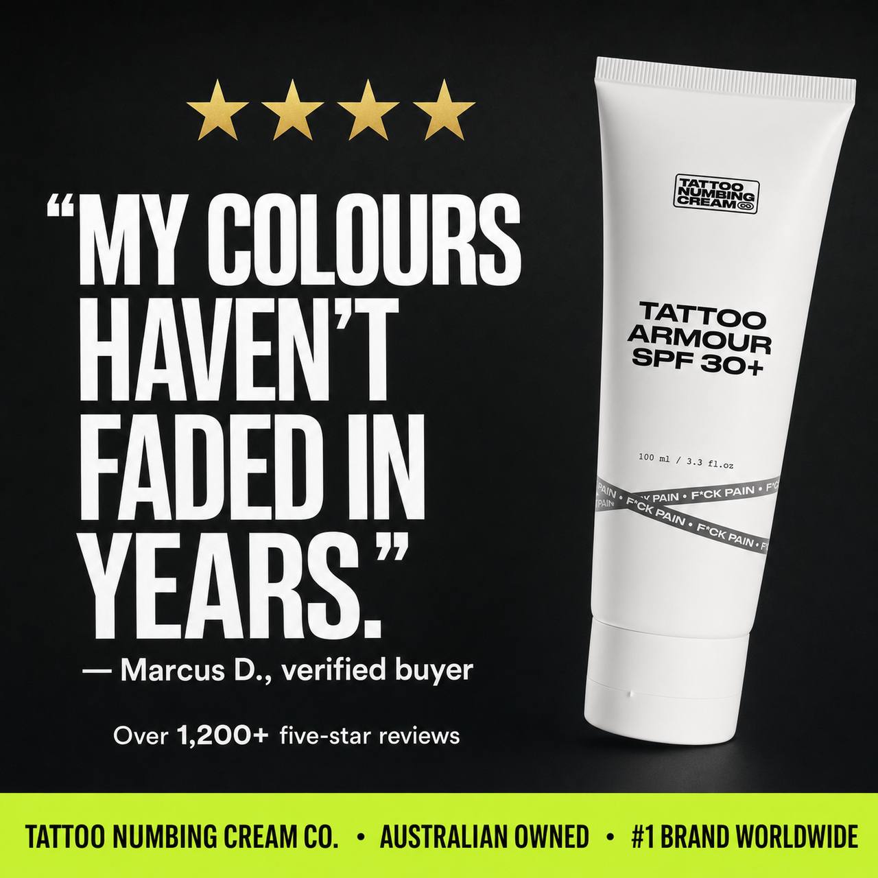 Tattoo Armour 30+ SPF - Tattoo Numbing Cream Co.