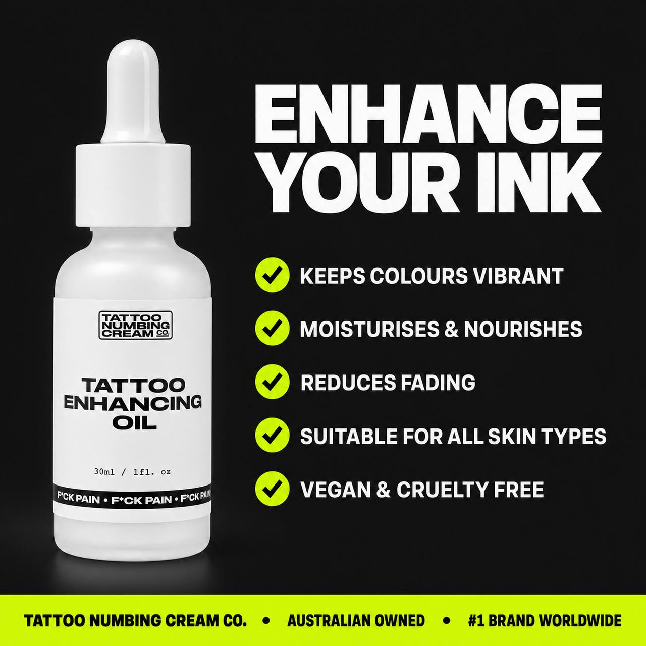 Tattoo Enhancing Oil - Tattoo Numbing Cream Co.