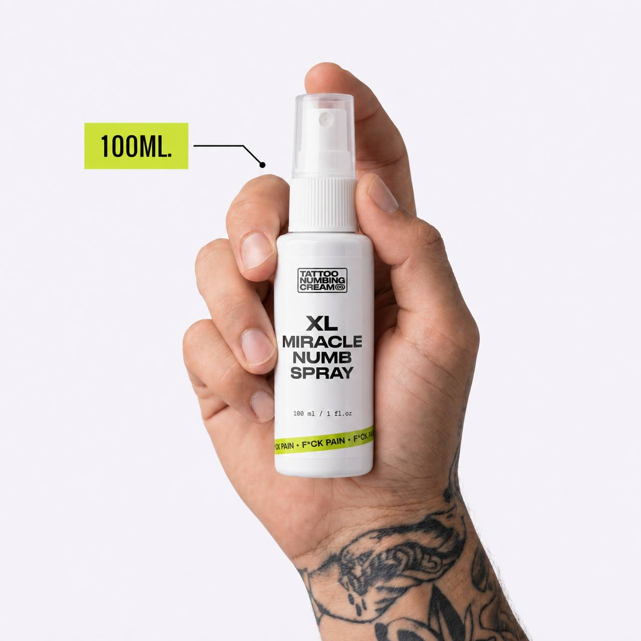 XL Miracle Numb Spray - Tattoo Numbing Cream Co.