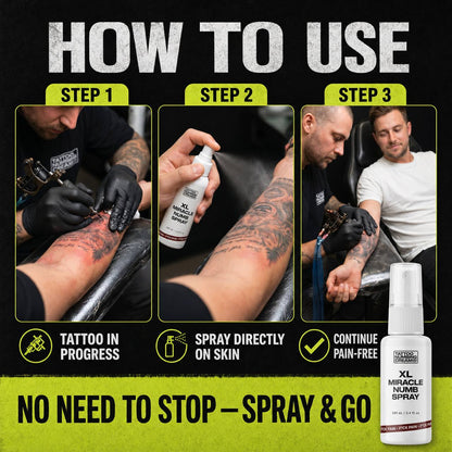 XL Miracle Numb Spray - Tattoo Numbing Cream Co.