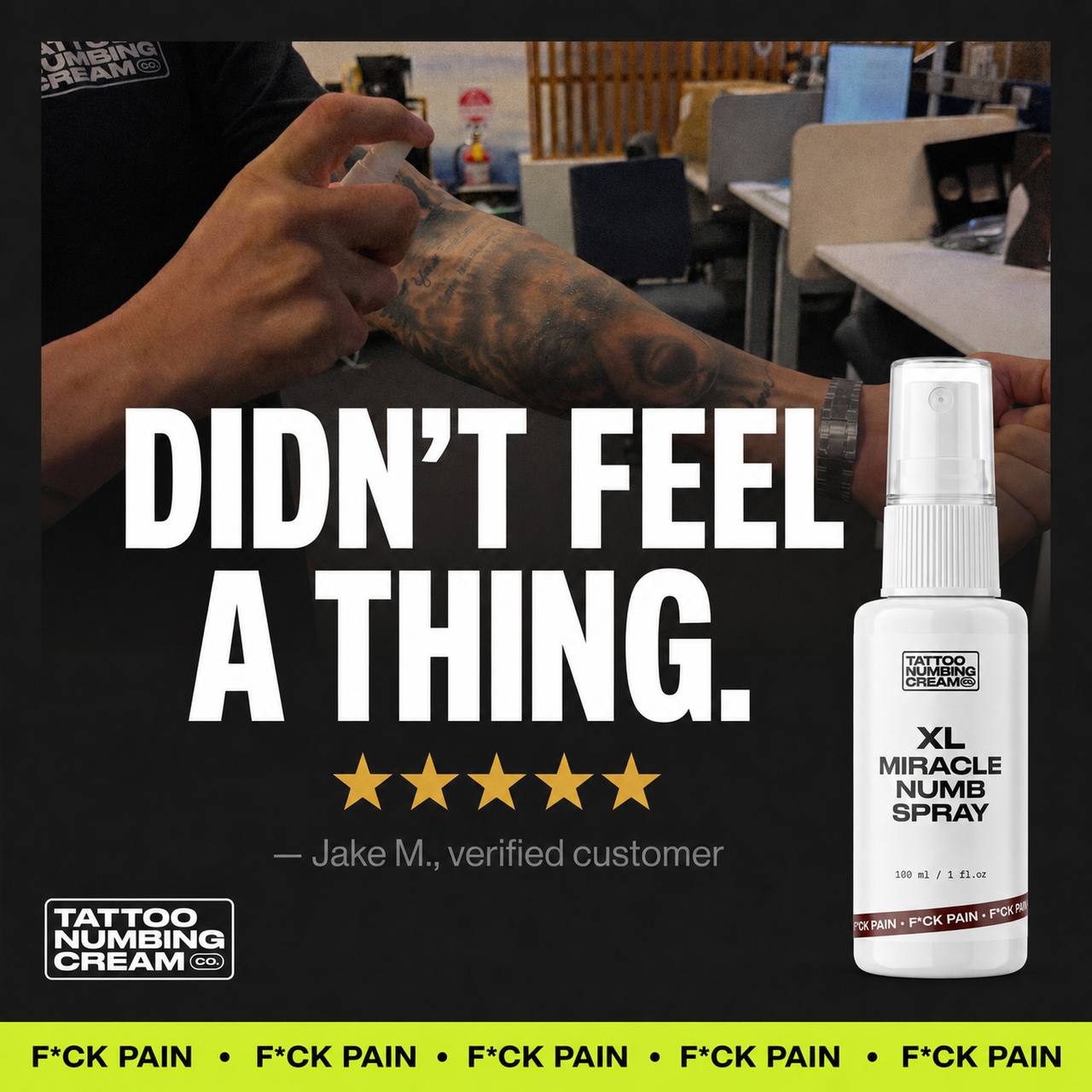 XL Miracle Numb Spray - Tattoo Numbing Cream Co.