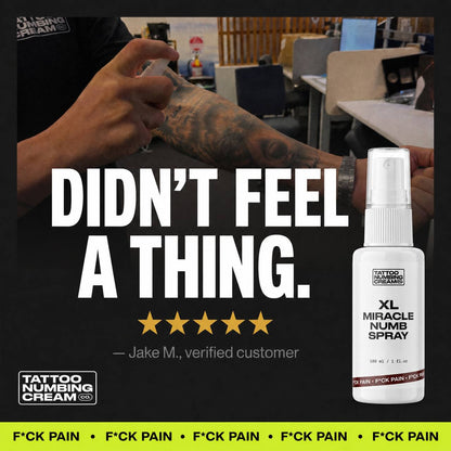 XL Miracle Numb Spray - Tattoo Numbing Cream Co.
