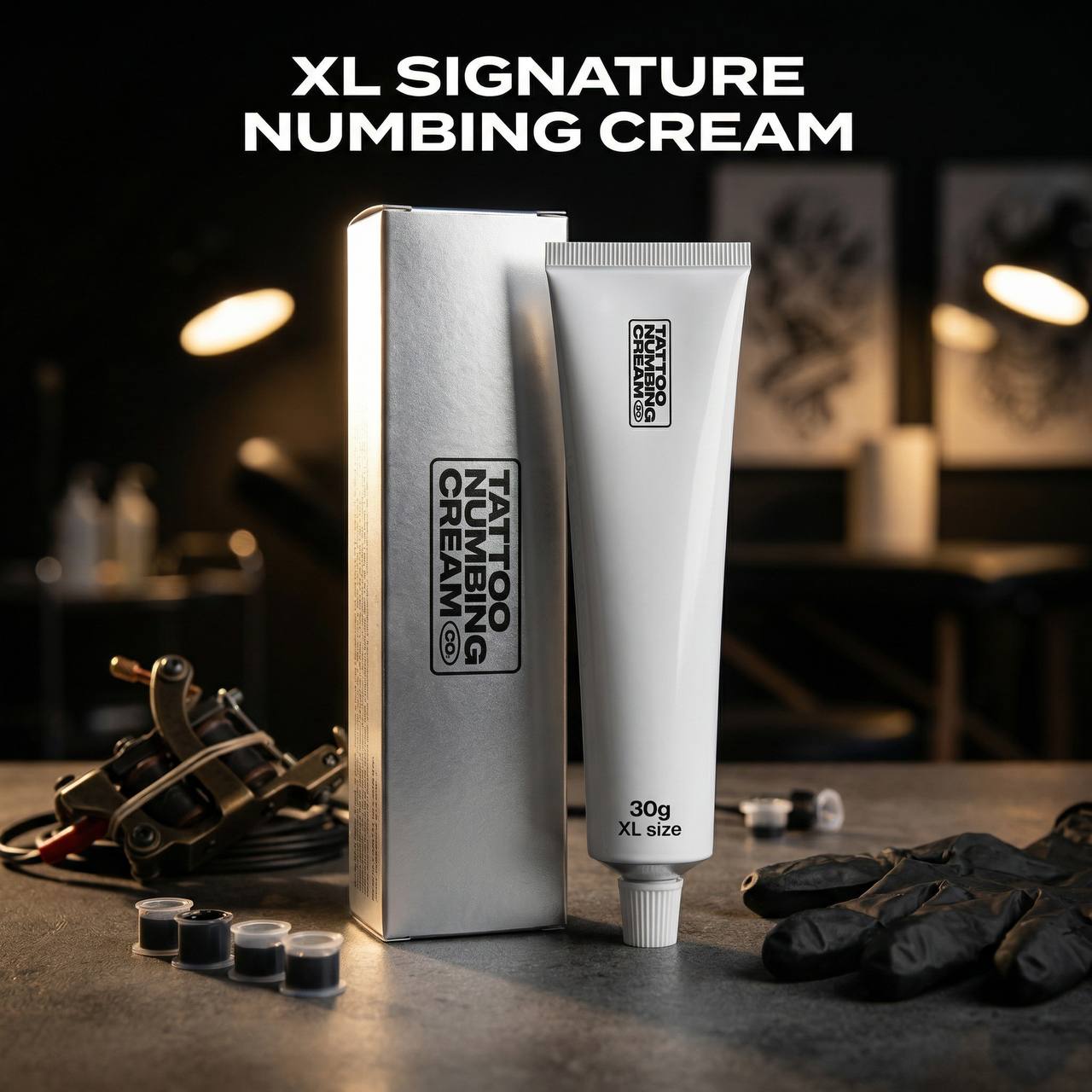 XL Signature Numbing Cream - Tattoo Studio Setting